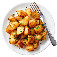 A la carte café menu items arranged on a table